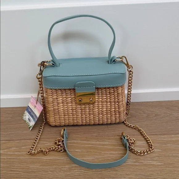 Sea & Grass Laurel petite Dusty Blue Purse - Picture 1 of 12